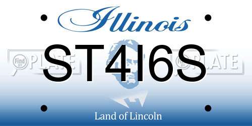 ST4I6S Illinois License Plate