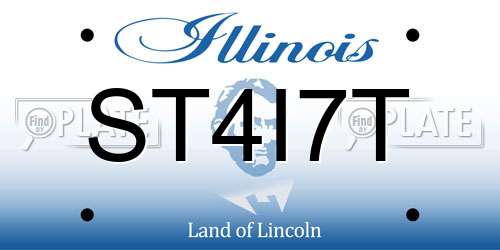 ST4I7T Illinois License Plate