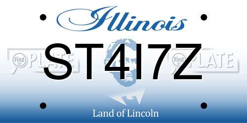 ST4I7Z Illinois License Plate
