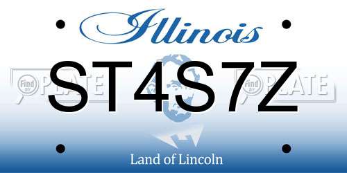 ST4S7Z Illinois License Plate