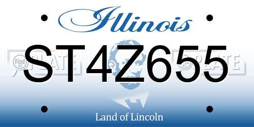 ST4Z655 Illinois License Plate