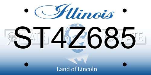 ST4Z685 Illinois License Plate