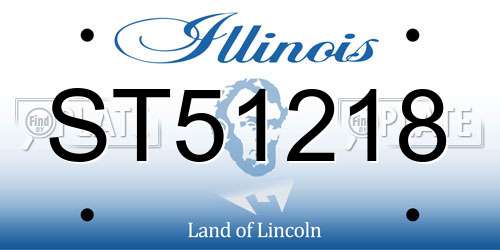ST51218 Illinois License Plate