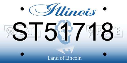 ST51718 Illinois License Plate