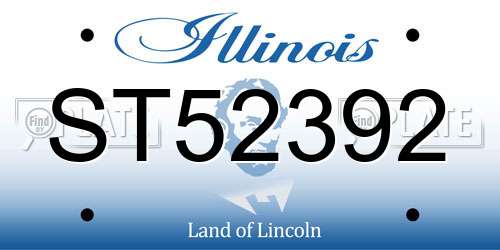 ST52392 Illinois License Plate