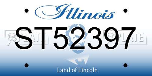 ST52397 Illinois License Plate