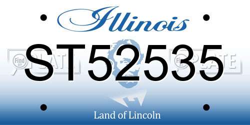 ST52535 Illinois License Plate