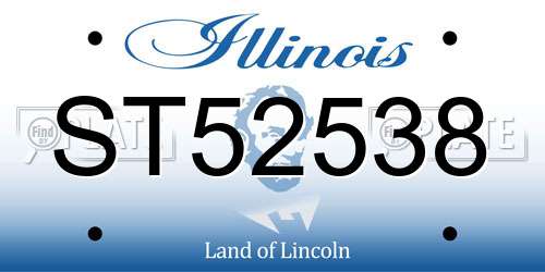 ST52538 Illinois License Plate