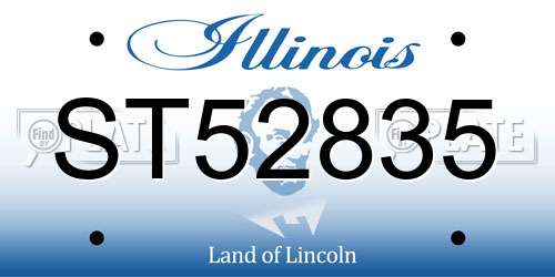ST52835 Illinois License Plate