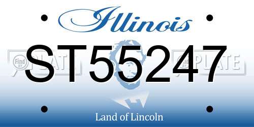 ST55247 Illinois License Plate