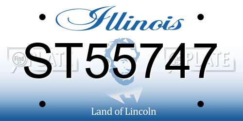 ST55747 Illinois License Plate