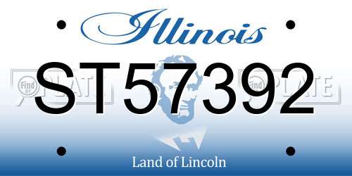 ST57392 Illinois License Plate
