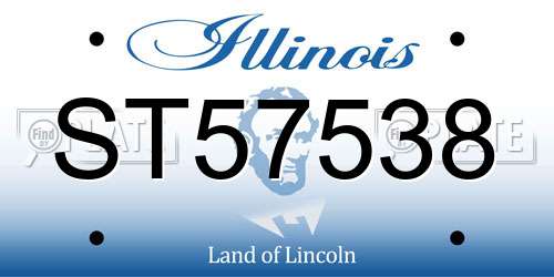 ST57538 Illinois License Plate