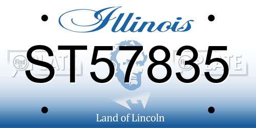 ST57835 Illinois License Plate