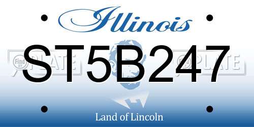 ST5B247 Illinois License Plate