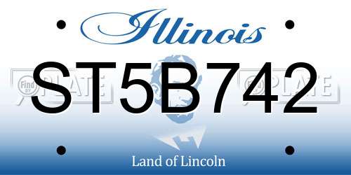 ST5B742 Illinois License Plate