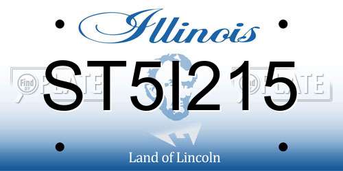 ST5I215 Illinois License Plate