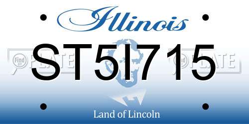 ST5I715 Illinois License Plate