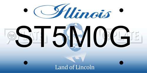 ST5M0G Illinois License Plate