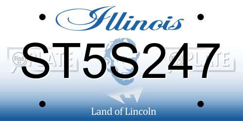 ST5S247 Illinois License Plate