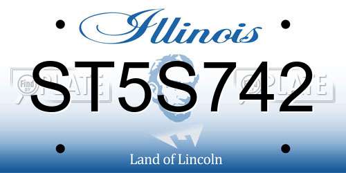 ST5S742 Illinois License Plate