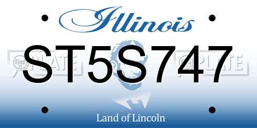 ST5S747 Illinois License Plate