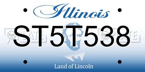 ST5T538 Illinois License Plate