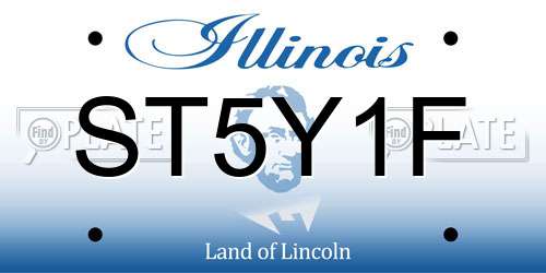 ST5Y1F Illinois License Plate