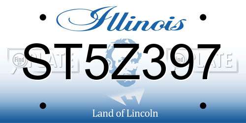 ST5Z397 Illinois License Plate