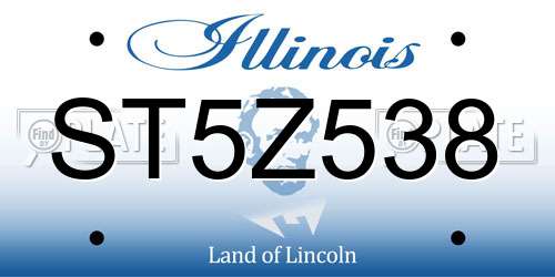 ST5Z538 Illinois License Plate