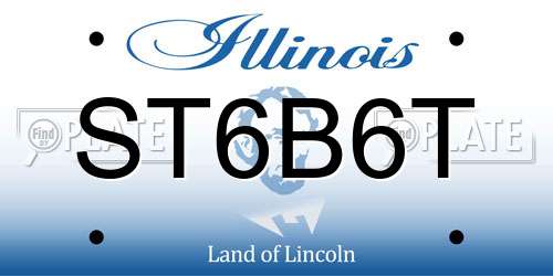 ST6B6T Illinois License Plate