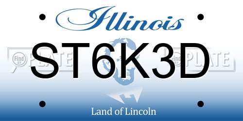 ST6K3D Illinois License Plate