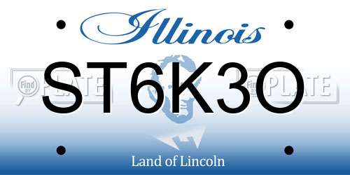 ST6K3O Illinois License Plate