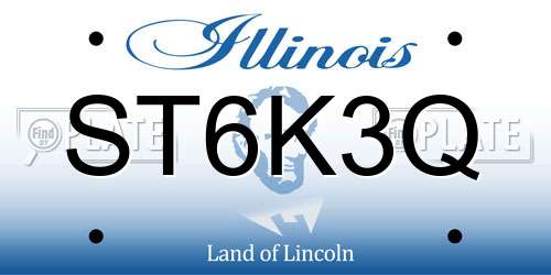 ST6K3Q Illinois License Plate