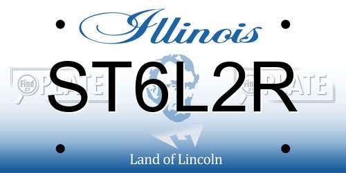 ST6L2R Illinois License Plate