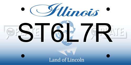 ST6L7R Illinois License Plate