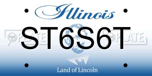 ST6S6T Illinois License Plate