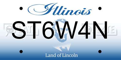 ST6W4N Illinois License Plate