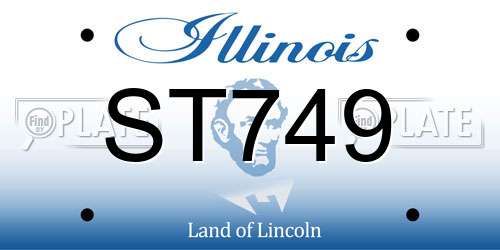 ST749 Illinois License Plate