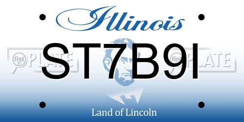 ST7B9I Illinois License Plate