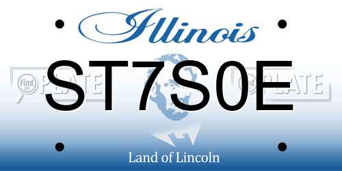 ST7S0E Illinois License Plate
