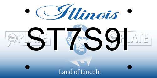 ST7S9I Illinois License Plate
