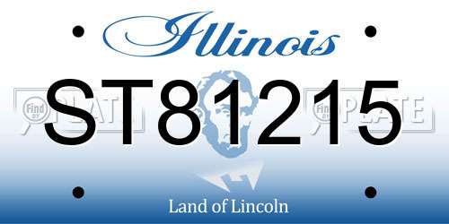 ST81215 Illinois License Plate