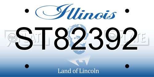 ST82392 Illinois License Plate