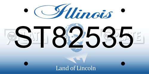 ST82535 Illinois License Plate
