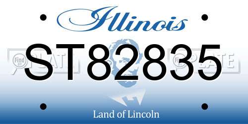 ST82835 Illinois License Plate