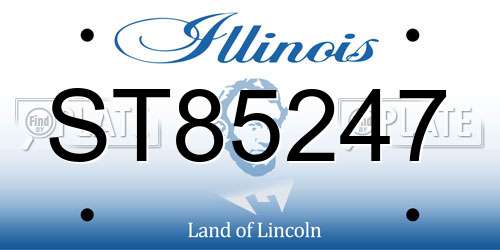 ST85247 Illinois License Plate