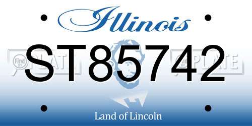 ST85742 Illinois License Plate