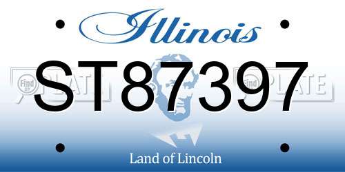 ST87397 Illinois License Plate