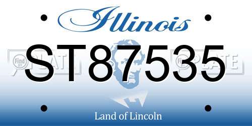 ST87535 Illinois License Plate